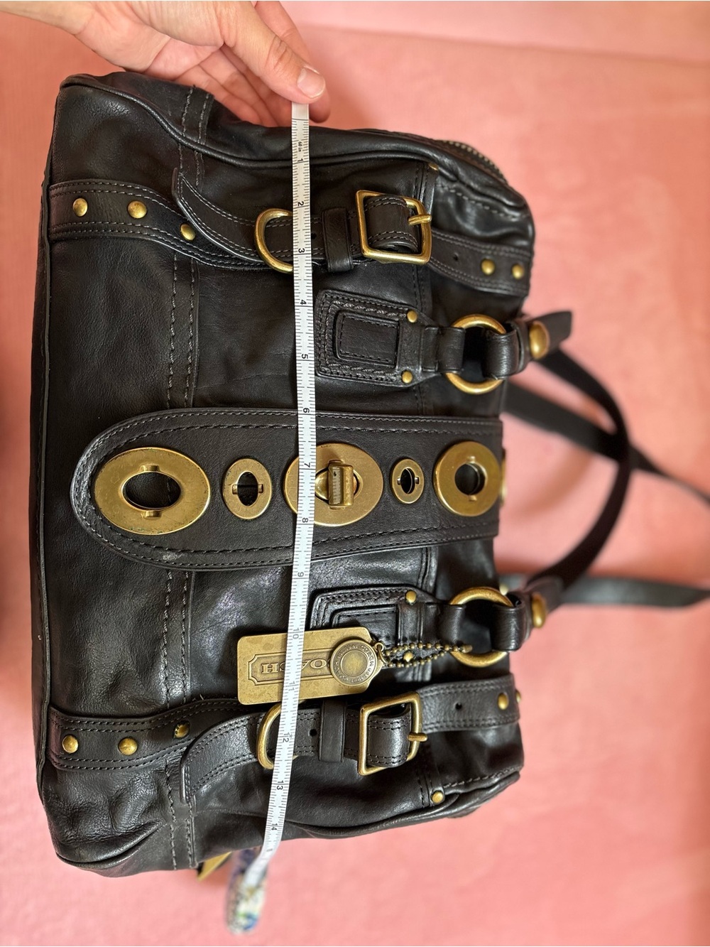 Coach 65th Anniversary XL Lily Legacy Satchel with Kisslock🖤 - Picture 4 of 9